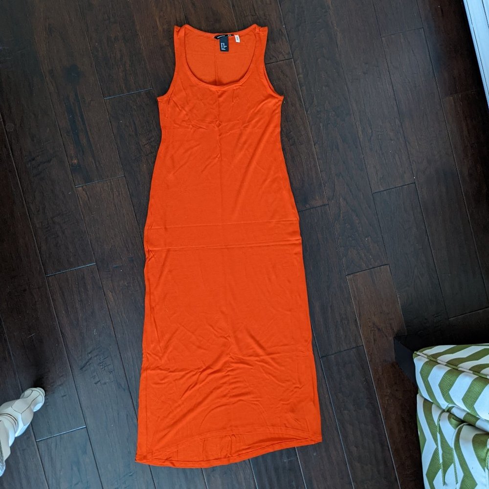 Orange H&M Midi Dress
